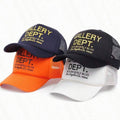 GALLERY DEPT Hip Hop Style Trucker Mesh Printed Baseball Cap,