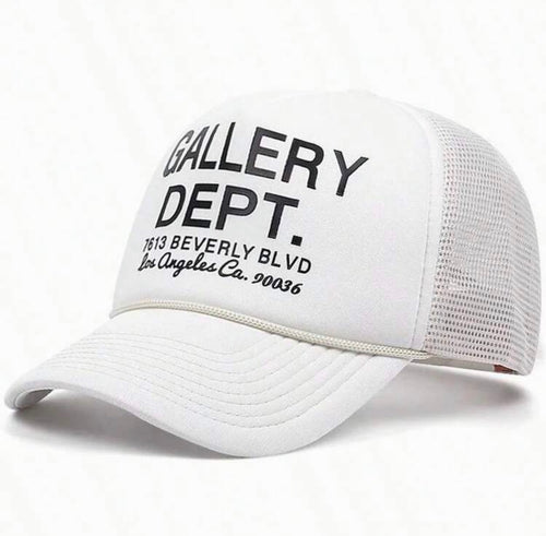 GALLERY DEPT Hip Hop Style Trucker Mesh Printed Baseball Cap,